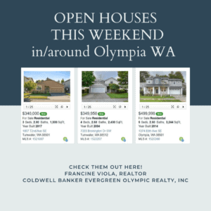 Open houses this weekend in Olympia WA September 28-29 2019