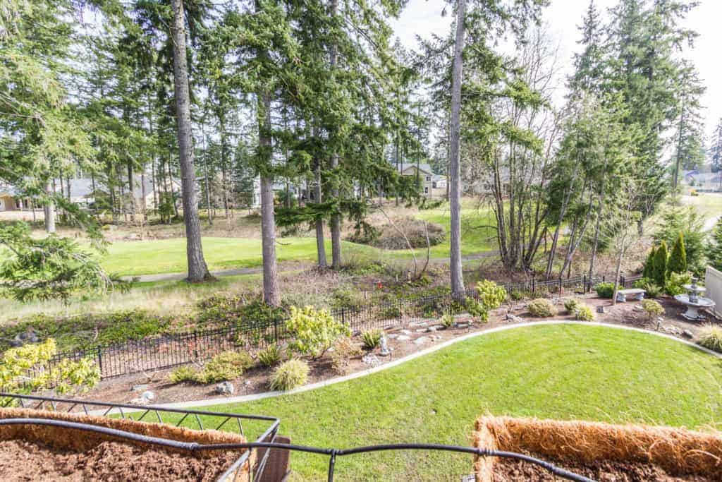 View of golf course from balcony at 4204 Abigail Dr NE, Lacey WA home for sale